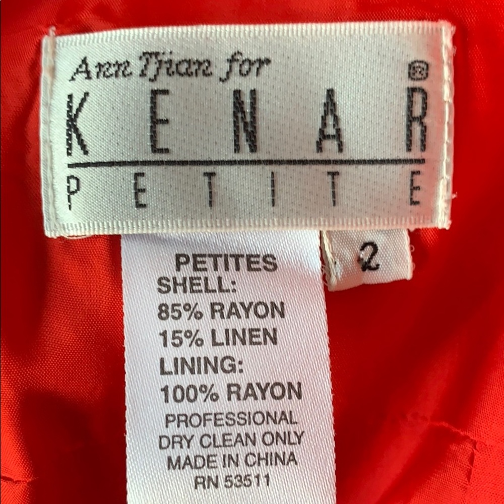 KENAR Red Dress Size 2 Petites - Picture 2 of 4